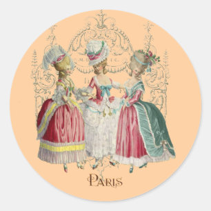 Marie Antoinette Dames in Waiting Ronde Sticker