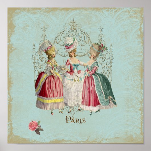 Marie Antoinette Dames Parijs, Franse afdruk Poster (Voorkant)