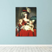 Marie-Antoinette en haar vier kinderen, 1787 Canvas Afdruk (Insitu (Houten vloer))