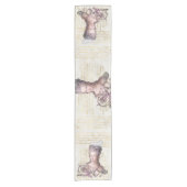 Marie Antoinette en het Franse script Table Runner Korte Tafelloper (Voorkant)