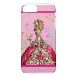 Marie Antoinette en Peacock iPhone 8/7 Hoesje