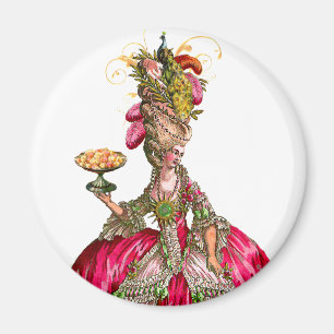 Marie Antoinette en Peacock Magnet Magneet
