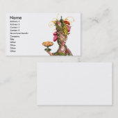 Marie Antoinette en Peacock Pastry Visitekaartjes (Voorkant / Achterkant)