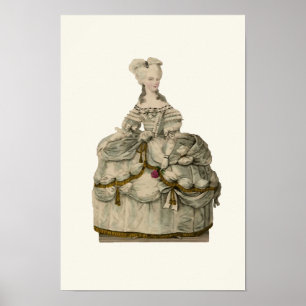 Marie Antoinette en robe extravagante ~ Poster