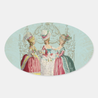 Marie Antoinette Frans Paris Dames Ovale Sticker