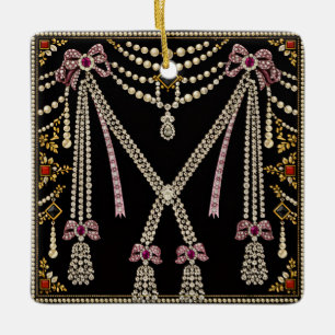 Marie Antoinette Franse geïnspireerde ontwerp met Keramisch Ornament