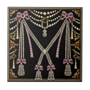 Marie Antoinette Franse geïnspireerde ontwerp met Tegeltje