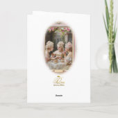 Marie Antoinette,French,Paris,tea,cake,rose 招待状 Bedankkaart (Achterkant)