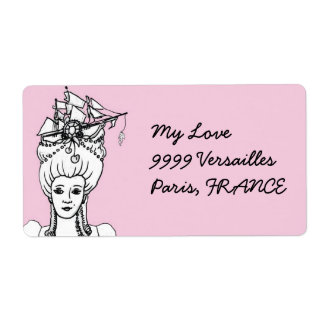 Marie Antoinette French Shipping Label