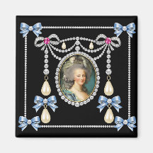 Marie Antoinette geïnspireerde kaart Koningin van