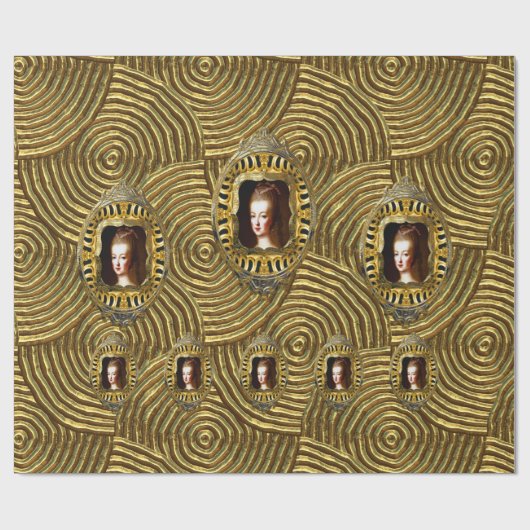 Marie Antoinette Gold Swirl Cadeaupapier (Vlak)