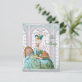 Marie Antoinette in Aqua Kaart (Staand voorkant)