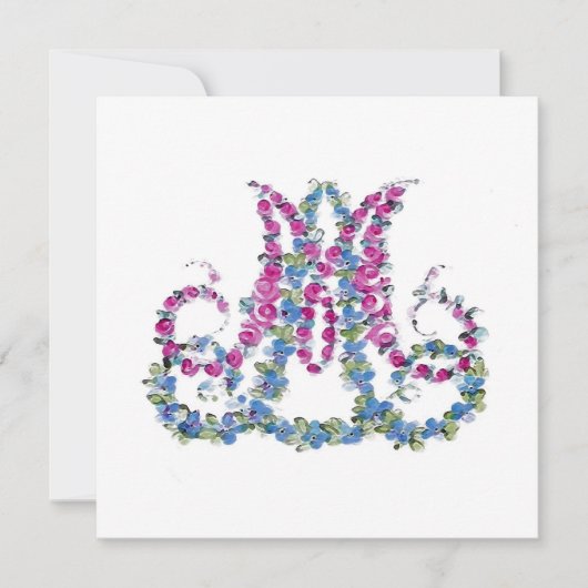 Marie Antoinette in Flowers ~ Uitnodigingen (Voorkant)