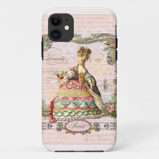 Marie Antoinette in het roze Case-Mate iPhone Case (Achterkant)