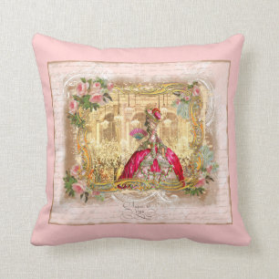 Marie Antoinette in Versailles in roze Kussen