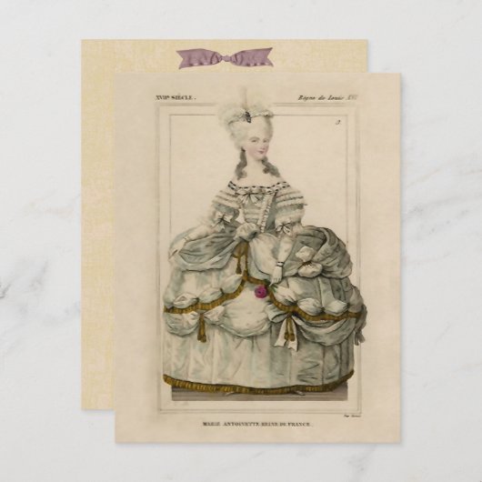Marie Antoinette ~ Invitations (Devant / Derrière)