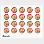 Marie Antoinette Kerstbal Ronde Sticker (Vel)