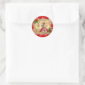 Marie Antoinette Kerstbal Ronde Sticker (Tas)