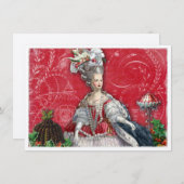 Marie Antoinette-kerstdesserts uitnodiging (Voorkant / Achterkant)