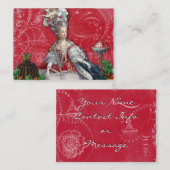 Marie Antoinette kerstdesserts Visitekaartjes (Voorkant / Achterkant)