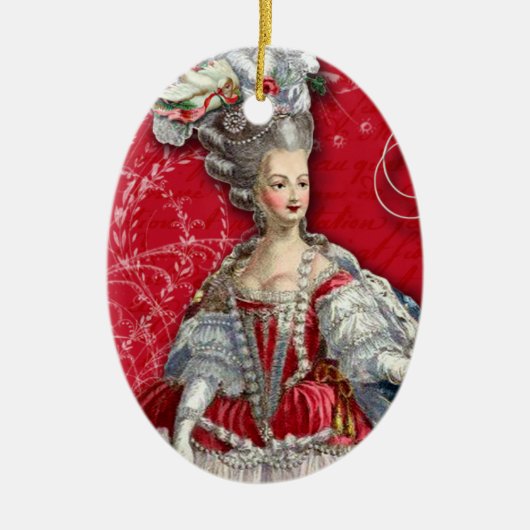 Marie Antoinette kerstversiering Keramisch Ornament (Voorkant)