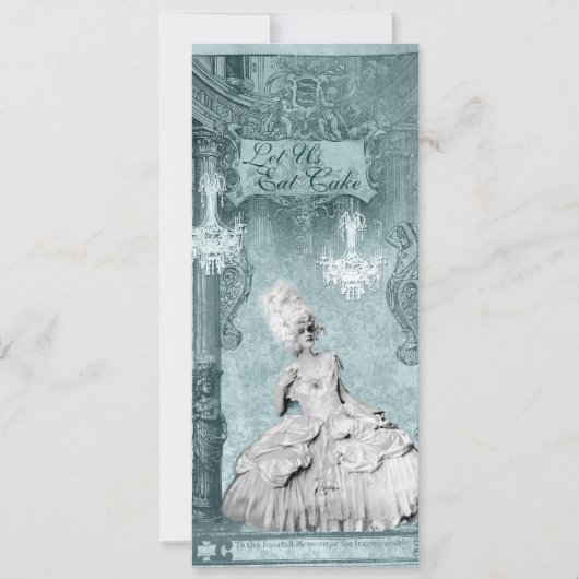 Marie Antoinette laat ons uitnodigingen tot het et (Voorkant)