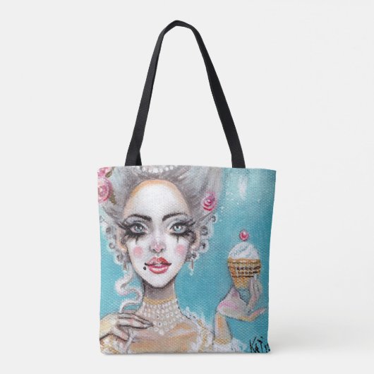 Marie Antoinette Laat ze cupcake Mini eten Tote Bag (Achterkant)