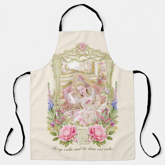 Marie Antoinette let them eat cake Apron Schort (Voorkant)
