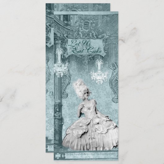 Marie Antoinette Mangeons Des Invitations De Gâtea (Devant / Derrière)
