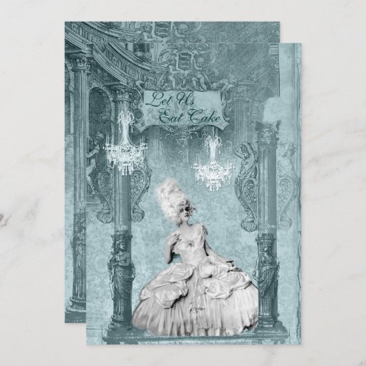 Marie Antoinette Mangeons Des Invitations De Gâtea (Devant / Derrière)