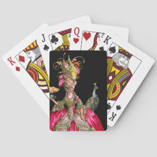 Marie Antoinette met Cakes en Peacock Pokerkaarten