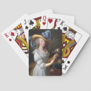Marie Antoinette met een roos Pokerkaarten