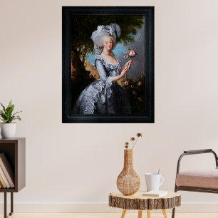 Marie Antoinette met een Roos Poster