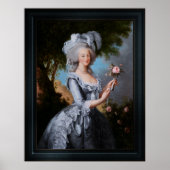 Marie Antoinette met een Roos Poster (Voorkant)