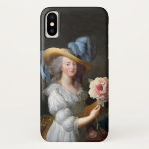 Marie Antoinette met een roze pioen iPhone X Hoesje