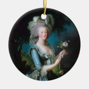 Marie-Antoinette met het Roos van Elisabeth Lebrun Keramisch Ornament
