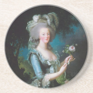 Marie-Antoinette met het Roos van Elisabeth Lebrun Zandsteen Onderzetter