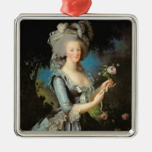 Marie Antoinette met Roos 1783 Metalen Ornament