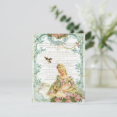 Marie Antoinette met Sparrow Kaart (Staand voorkant)