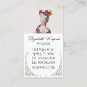 Marie Antoinette Mode ~ Rouge Carte de visite (Dos)