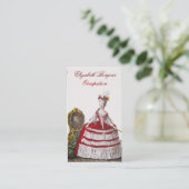 Marie Antoinette Mode ~ Rouge Carte de visite (Debout devant)
