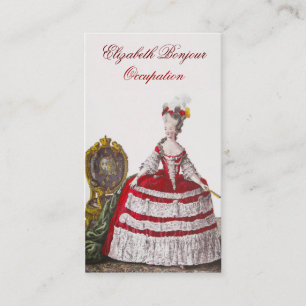 Marie Antoinette Mode ~ Visitekaartje Red