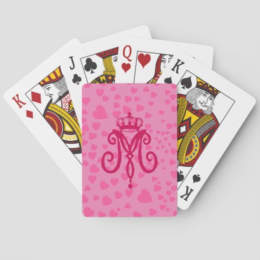 Marie Antoinette Monogram ~ Speekkaarten Pokerkaarten (Achterkant)