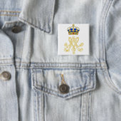 Marie Antoinette Monogram Vierkante Button 5,1 Cm (In situ)