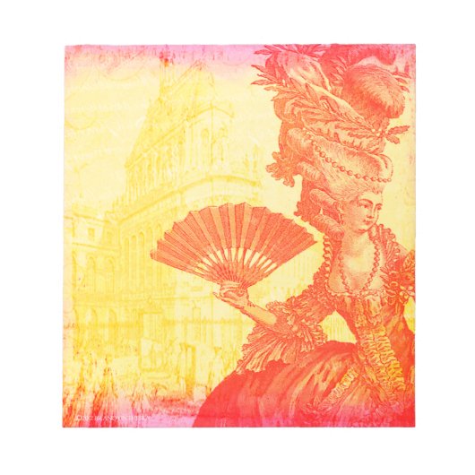 Marie Antoinette Oranje Crush Notitieblok (Voorkant)