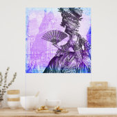 Marie Antoinette Paars Haze Lg. Poster (Keuken)