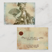 Marie Antoinette Parchment Visitekaartjes (Voorkant / Achterkant)