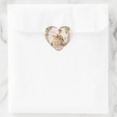 Marie Antoinette Paris Roze Rozen Hart Sticker (Tas)