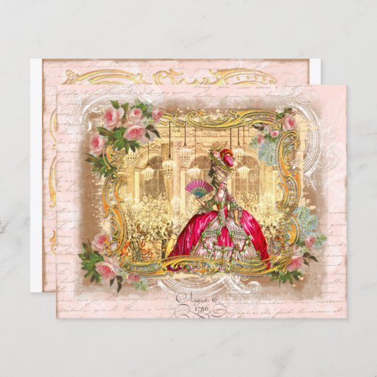 Marie Antoinette Party in Pink te Versailles (Voorkant / Achterkant)