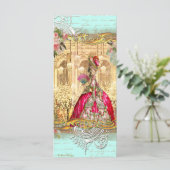 Marie Antoinette Party Versailles French Rack Kaar (Staand voorkant)